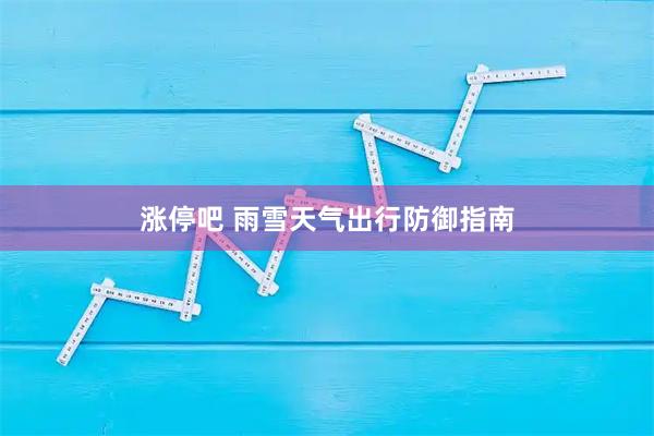 涨停吧 雨雪天气出行防御指南